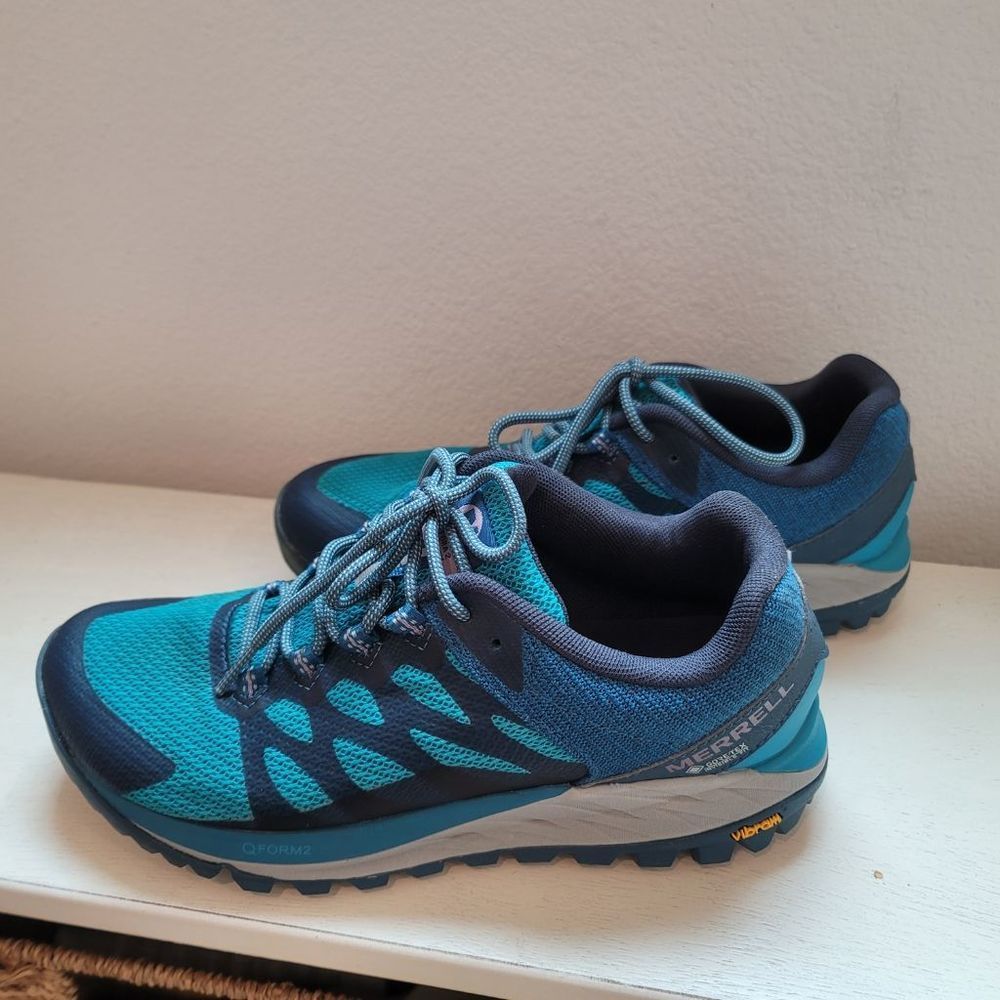 Merril Gore-Tex Blue Women's Hiking Shoes - Picture 3 of 10